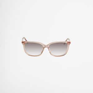 Semi-transparent Beige Frame Sunglasses