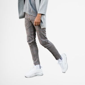 Slim Fit Checked Trousers