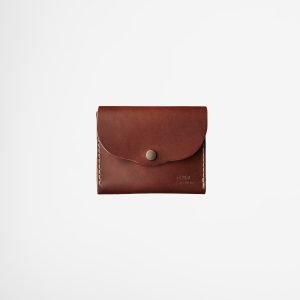 Small Brown Leather Coin Wallet